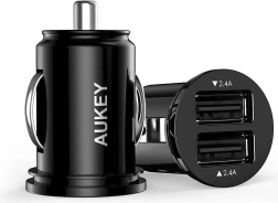 Aukey mini billader 2× USB 24 W med AiPower-teknologi