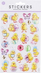 Klistermærker med påskekyllinger