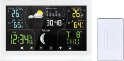 Solight vejrstation med farvedisplay, hvid