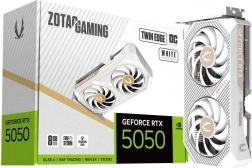 Hvidt grafikkort ZOTAC GAMING GeForce RTX 5050 Twin Edge OC 8 GB GDDR6