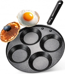 Granitstegepande til æg med 4 huller BASIC LINE 24 cm
