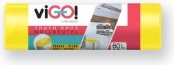 Affaldsposer LDPE 60 l gule 60 × 80 cm (10 stk.) VIGO