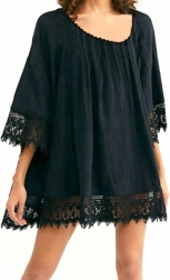 Bq49a tunika strandpareo overdel sort