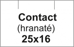 Firkantede prisetiketter CONTACT, hvide 25 × 16 mm, 1125 stk.
