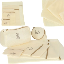 Sæt med netvaskeposer til tøjvask, 6 stk.