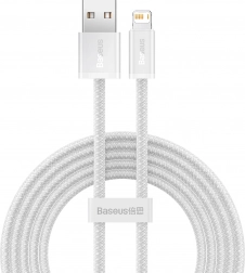 Baseus Dynamic USB–Lightning-kabel 2 m, hurtig opladning 2,4 A (hvid)