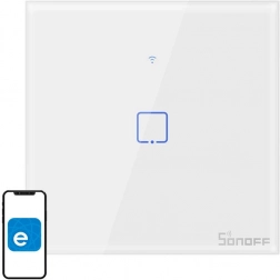 Smart touch-vægkontakt Wi‑Fi og RF 433, Sonoff, enkelkanal