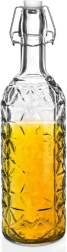 Glasflaske med klips 750 ml
