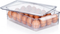 Plastorganisator til æg med låg til 24 stk.