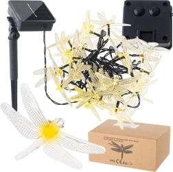 Solcelle dekorative lys med guldsmede