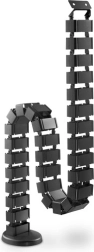 Elastisk kabelorganisator 1,3 m sort