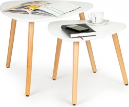 Sæt af 2 konferencestole i hvid skandinavisk stil