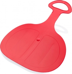 Plastkælke Pinguin – rød snebob med håndtag