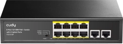 Cudy 8-port 10/100M PoE+ switch med 2 uplink-porte