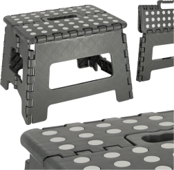 Sammenklappelig skridsikker skammel 22 cm – mørkegrå