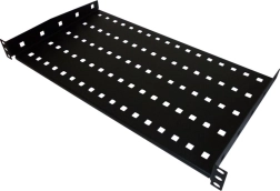 Sort solid hylde 19 tommer 1U dybde 280mm