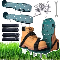 Lufter mosfjerner med pigge til sko til græsplæne