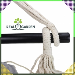 Hængende brasiliansk stol med puder, mørkegrå