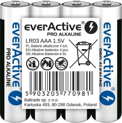 Alkaliske batterier AAA everActive Pro Alkaline, 4 stk.