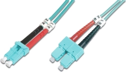 Optisk patchcord LC–SC MM OM3 duplex LSOH 1 m
