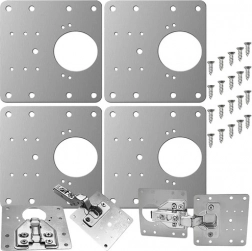 Reparationsplader til møbelhængsler - sæt med 4 stk