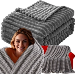 Ruhhy grå mikrofiber-tæppe 160 × 200 cm