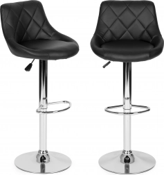 Moderne roterende barstol med justerbar højde og kromdetaljer