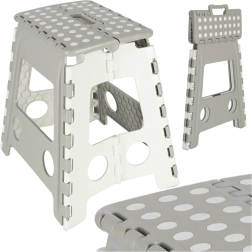 Sammenklappelig skridsikker skammel 39 cm – lysegrå