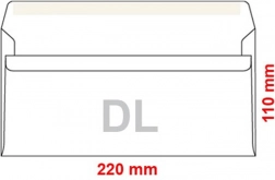 selvklæbende DL-kuverter 100 stk