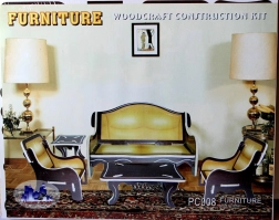 Træ 3D-puslespil Stue Farverig