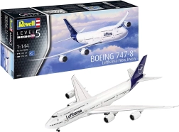 Plastikmodel af flyet Boeing 747-8 Lufthansa