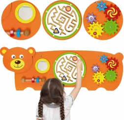 Viga træ Montessori sansetavle Bjørn med FSC-certificering