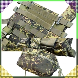 Taktisk MOLLE-vest, let, modulær og justerbar til airsoft og outdoor