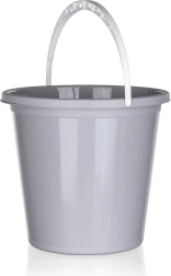 Plastspand 10 l med måleskala, mix af farver