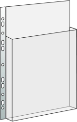 Gennemsigtig omslag til kataloger med euroophæng, lomme op til 2/3, PVC, 165 mikron