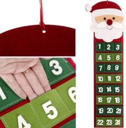 Tekstil adventskalender med julemanden
