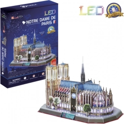 Lysende 3D-puslespil Notre-Dame Katedral 149 brikker