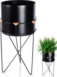 Metalkrukke på stativ, sort 17 × 31,5 cm