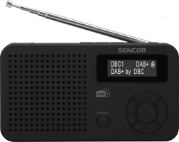 Digitalradio DAB+/FM med RDS, Bluetooth 5.0, LCD og batteri - 1 stk.