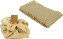 Juteserviet dekorativt stof 80 × 75 cm til at dække juletræsfoden