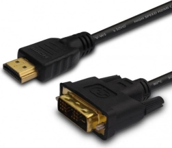HDMI til DVI-kabel 1,8 m med forgyldte stik