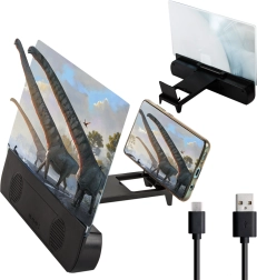 Lupe til telefondisplay med Bluetooth-højttaler