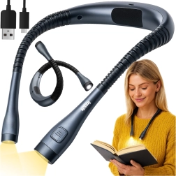 Izoxis LED-nakkelampe til læsning med USB‑C-opladning
