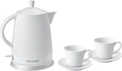 Keramisk elkedel med krus CONCEPT 1,5 l