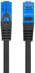 Patchcord kat.6a S/FTP CCA 0,5 m sort