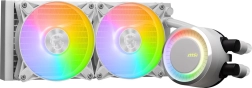 MSI MAG CORELIQUID E240 White – 240 mm AIO vandkøling med 2× ARGB-blæsere