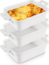 Hvide porcelænsfade 160 ml, sæt med 3 stk.