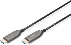 Hybrid HDMI 2.1 AOC-kabel Ultra High Speed 8K/60Hz 30 m sort