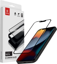 3D hærdet glas Armour Glass til Apple iPhone 16e / iPhone 14 / iPhone 13 / iPhone 13 Pro med installationsramme