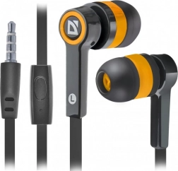 Pulse-headset med mikrofon sort-orange